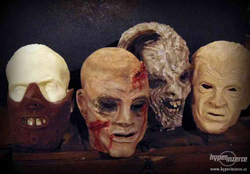 Horor rekvizity pro film, divadlo, únikové hry..latex masky - foto 2