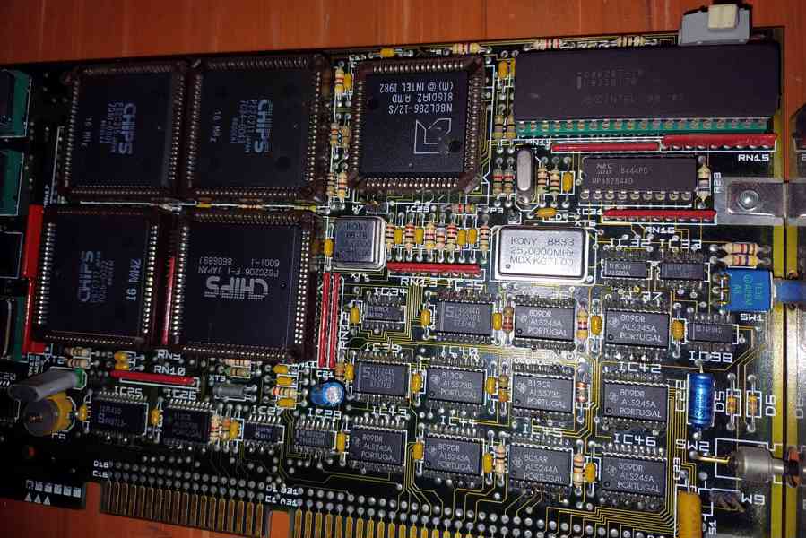 Historická procesorová karta s cpu 286+kopr.287, SIPP. - foto 3