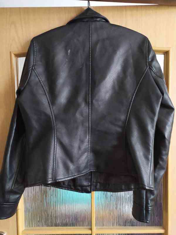 Dámská kožená černá bunda vel.42/L/XL - foto 2