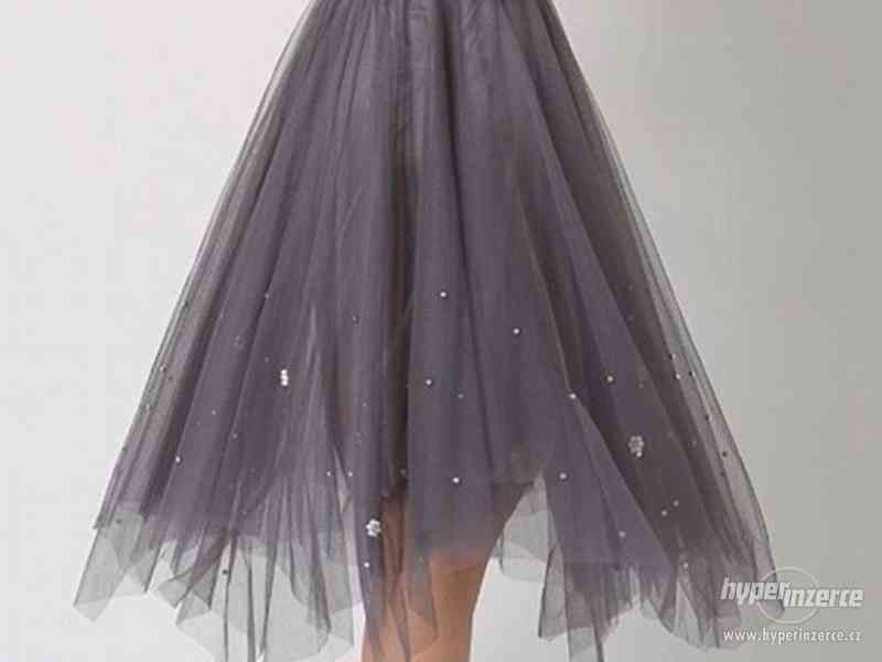 Tylová sukně s perličkami - foto 2