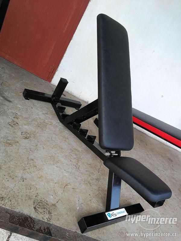 Polohovací lavice do fitness - masivní konstrukce - foto 3