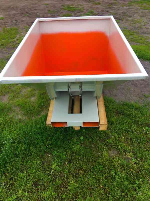 Odpadkový kontejner, kolébka, násypka, 1 m3 kontejner - foto 2