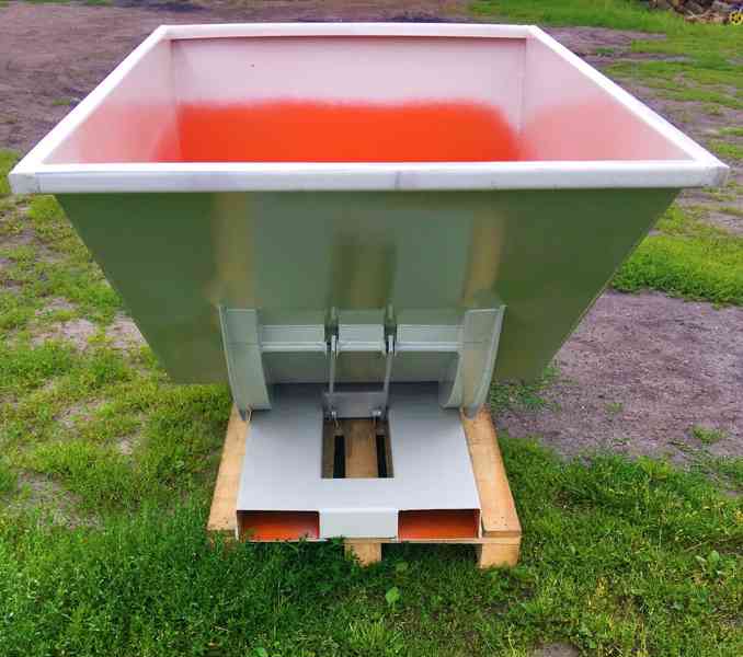 Odpadkový kontejner, kolébka, násypka, 1 m3 kontejner - foto 5