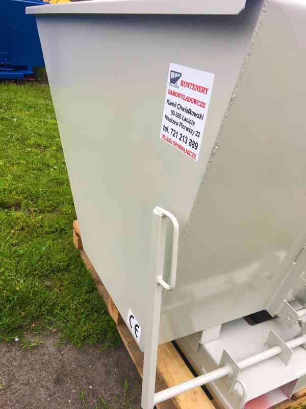 Odpadkový kontejner, kolébka, násypka, 1 m3 kontejner - foto 1