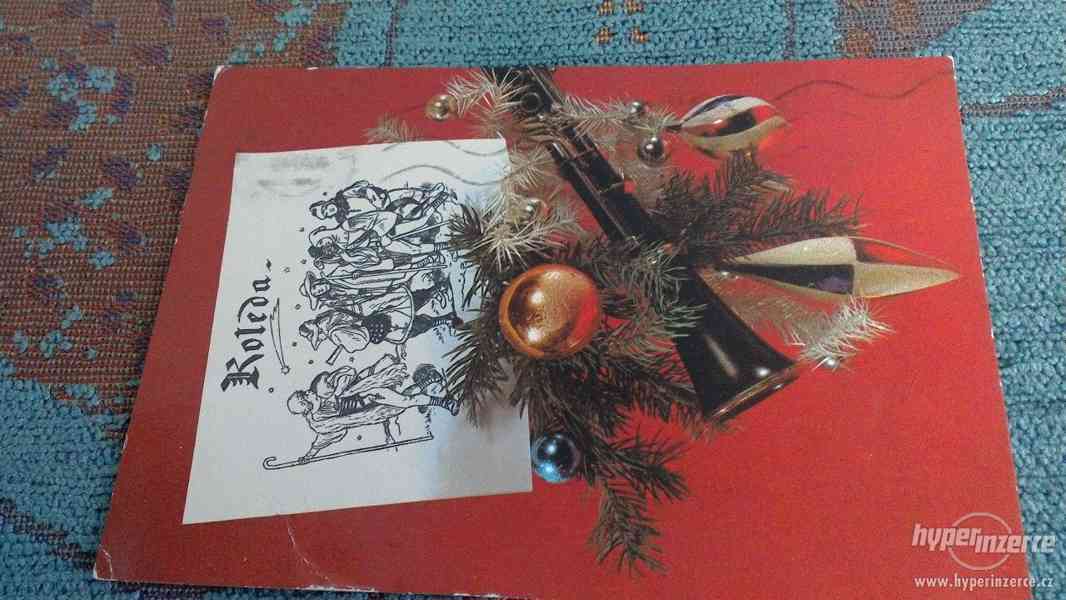 Známka s  vánočním pohledem z roku 1972 - foto 2