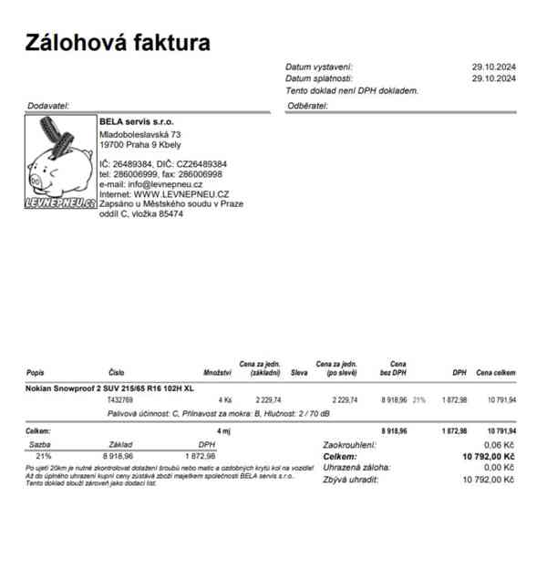 Sada zimních pneumatik SUV 215/65 R16 102H XL - foto 5
