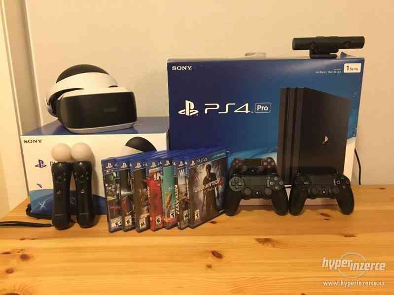 Sony PlayStation 4 Pro+ 1TB +2 controls +5 games+ PS Cam - foto 1