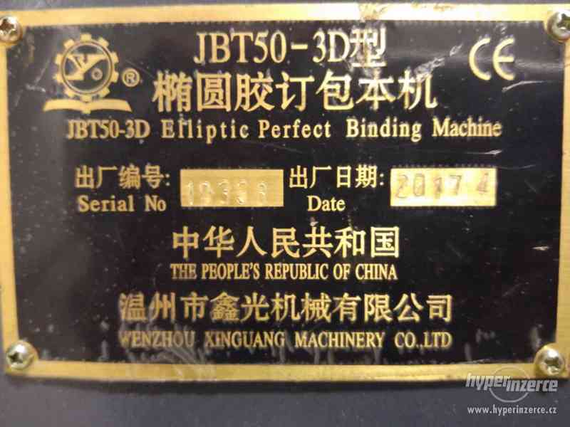 NOVÁ V2 lepička Xin Guang JBT50-3D Perfect Binding Machine - foto 6