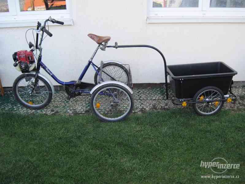 Motorová tříkolka s vozíkem - foto 1