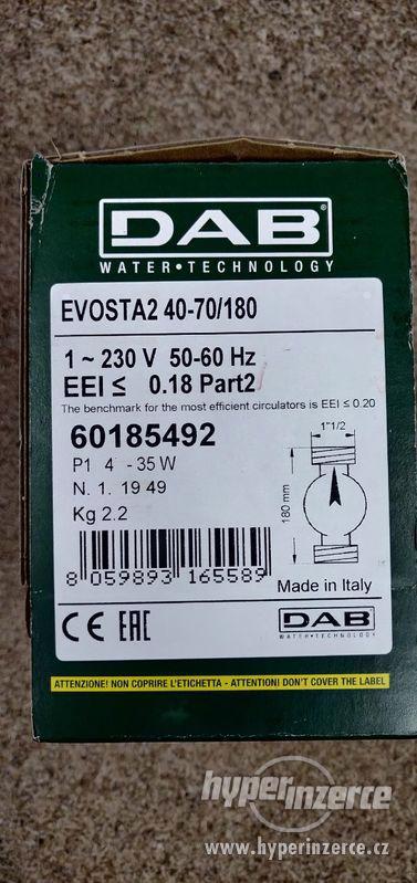 Oběhové čerpadlo DAB EVOSTA 2 40-70/180 - Nové, nerozbalené - foto 2