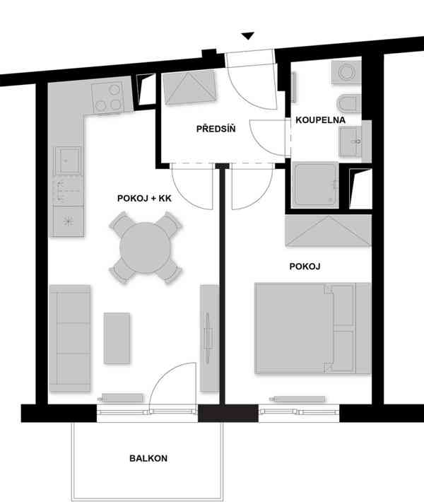 Prodej nového bytu 2+kk, 60,9 m2, Balkon, 4.NP,  Praha Nusle - foto 10