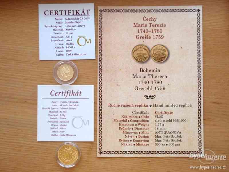 Zlaté investiční medaile / mince - foto 5