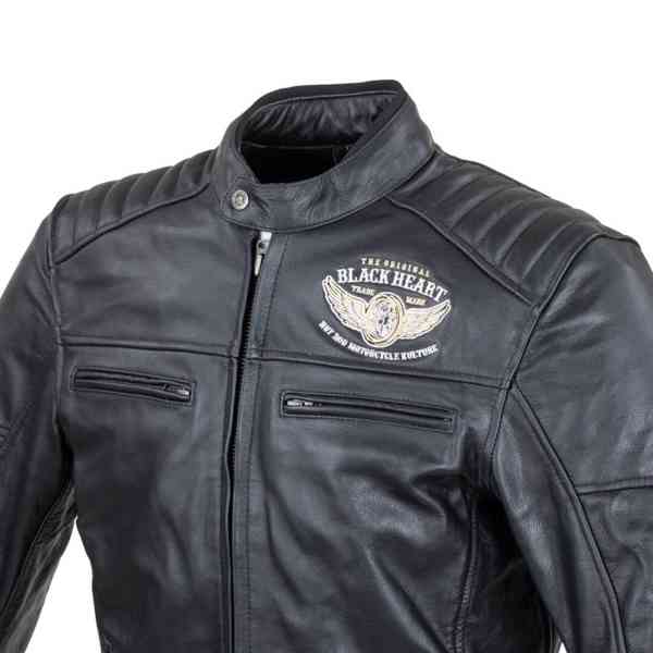 Kožená motobunda W-TEC Black Heart Wings Leather Jacket vel. - foto 2