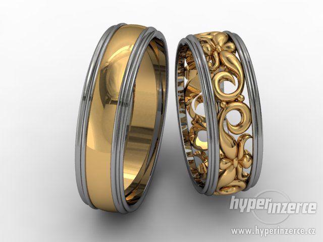Exklusivní zlaté snubní prsteny ORIN č. 00120 - foto 2