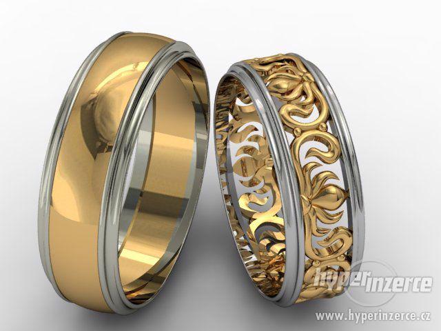 Exklusivní zlaté snubní prsteny ORIN č. 00120 - foto 4