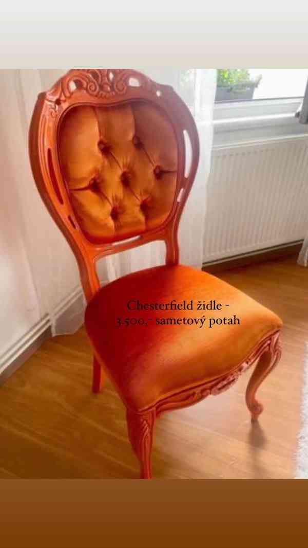 Chesterfield sametová židle - foto 2