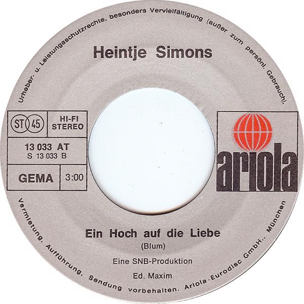 Heintje Simons – Ich Denk An Dich (SP) - foto 4