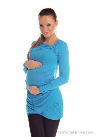 Těhotenská tunika s dlouhým rukávem - foto 1