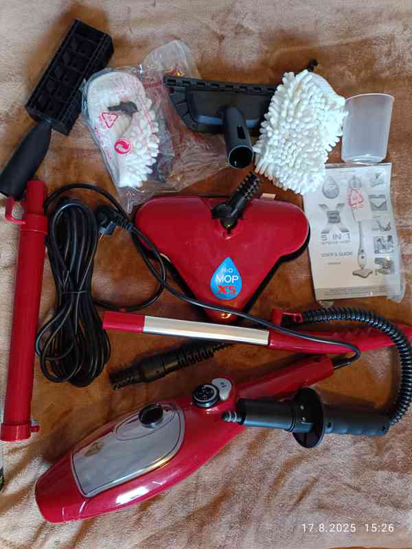 Prodám SADU ELEKTR. PARNÍHO MOPU H20, 1300W, nepoužívaná - foto 5