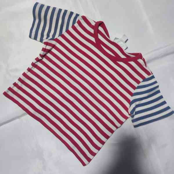 Dětské tričko s proužky, trikolora, vel. 80-86 - foto 1