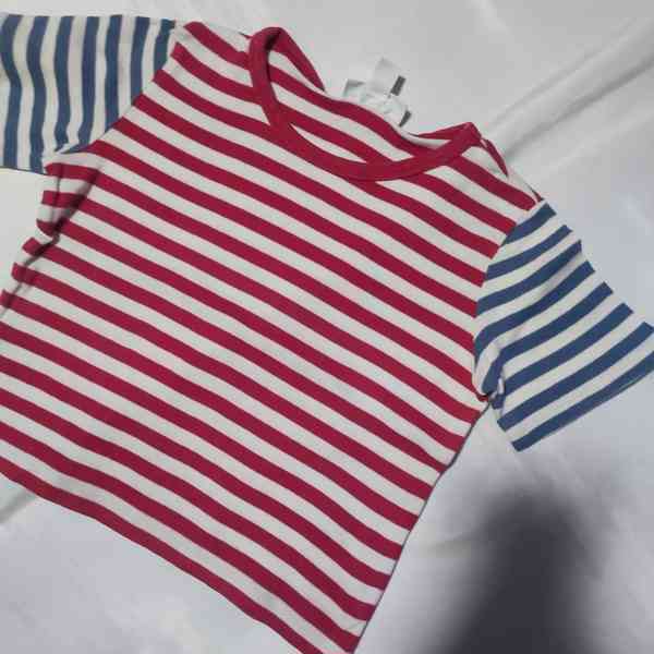 Dětské tričko s proužky, trikolora, vel. 80-86 - foto 2