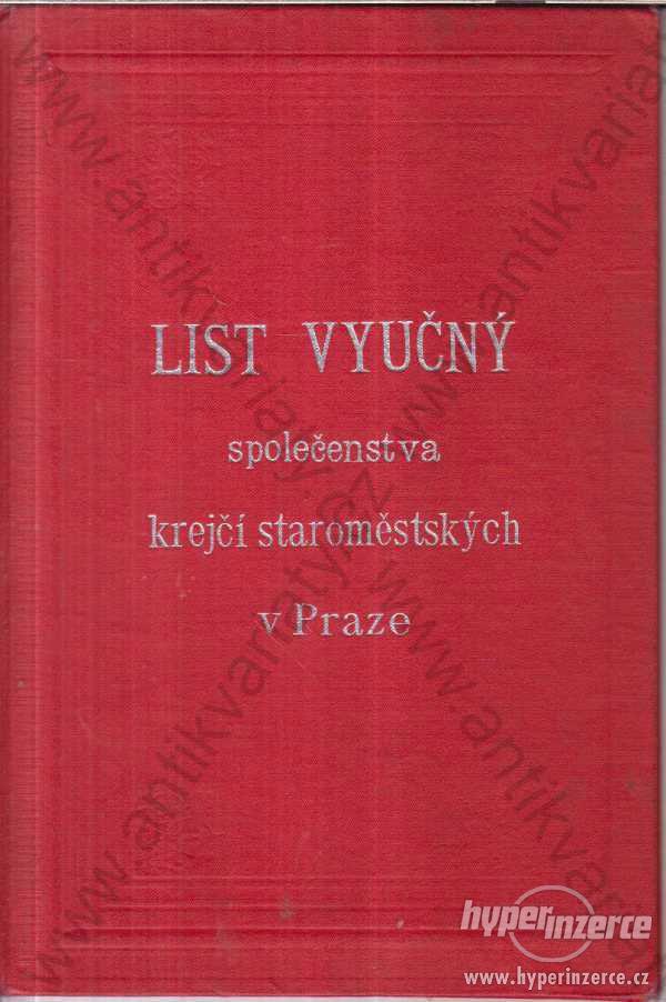 List výučný spol. krejčí staroměstských 1903 - foto 1