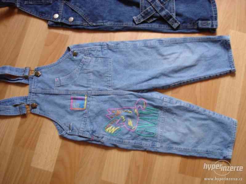 riflové laclové kalhoty vel.92 - foto 2
