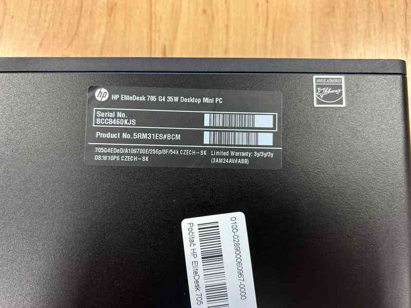 HP EliteDesk 705 G4 Mini 256GB W11+MS Office 2024 - foto 6