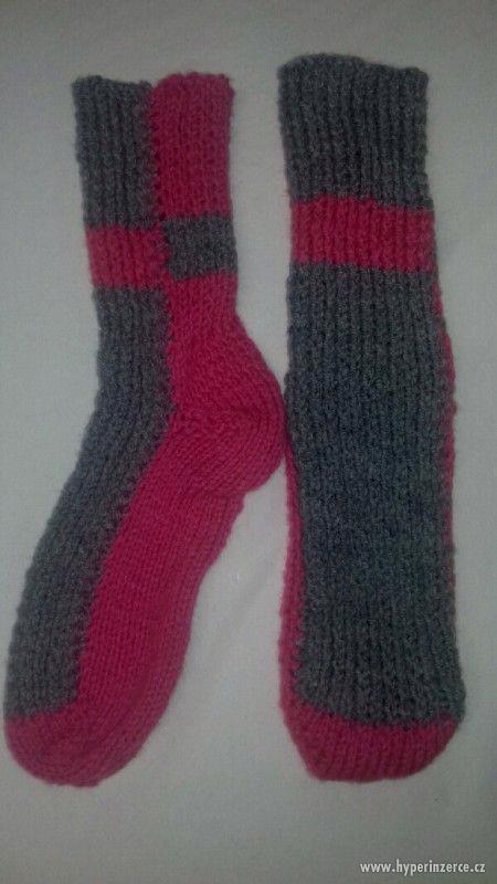Ručně pletené vlněné ponožky - foto 2