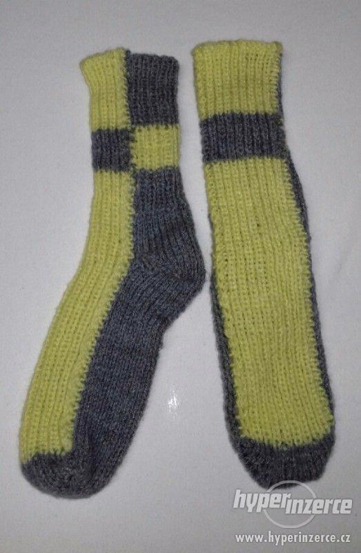 Ručně pletené vlněné ponožky - foto 3