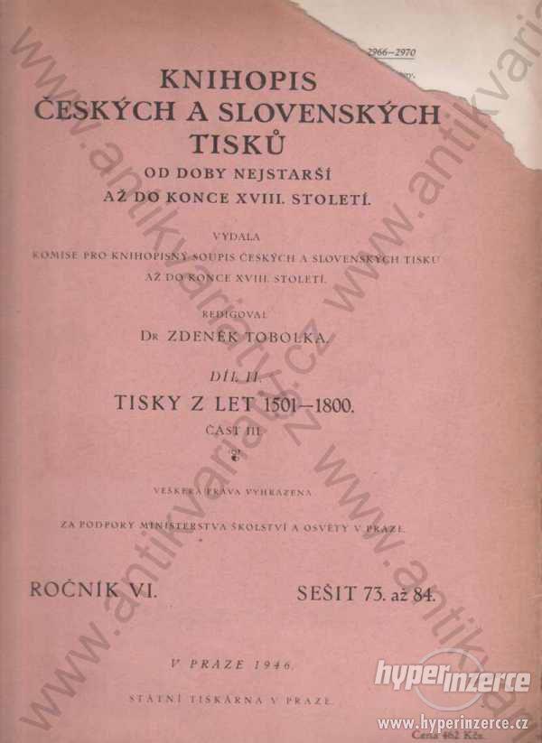 Knihopis českých a slovenských tisků  1946 - foto 1