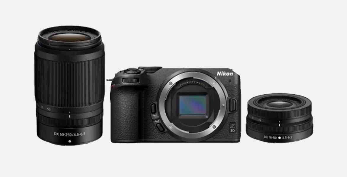 Bezzrcadlovku Nikon Z 30 s dvěmi objektivy a příslušenstvím - foto 4