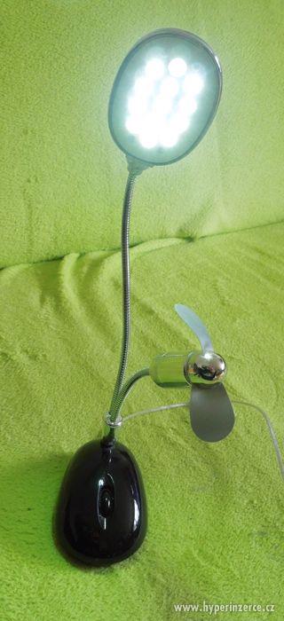 LED lampička s větrákem 2v1 - foto 2