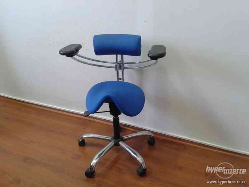 Balanční kancelářská židle ERGO FLEX+P  modrá - foto 1