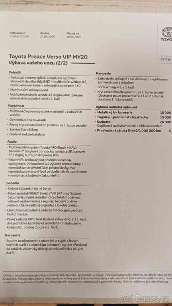 Toyota ProAce 2,0   L1, VIP, plná výbava - foto 17