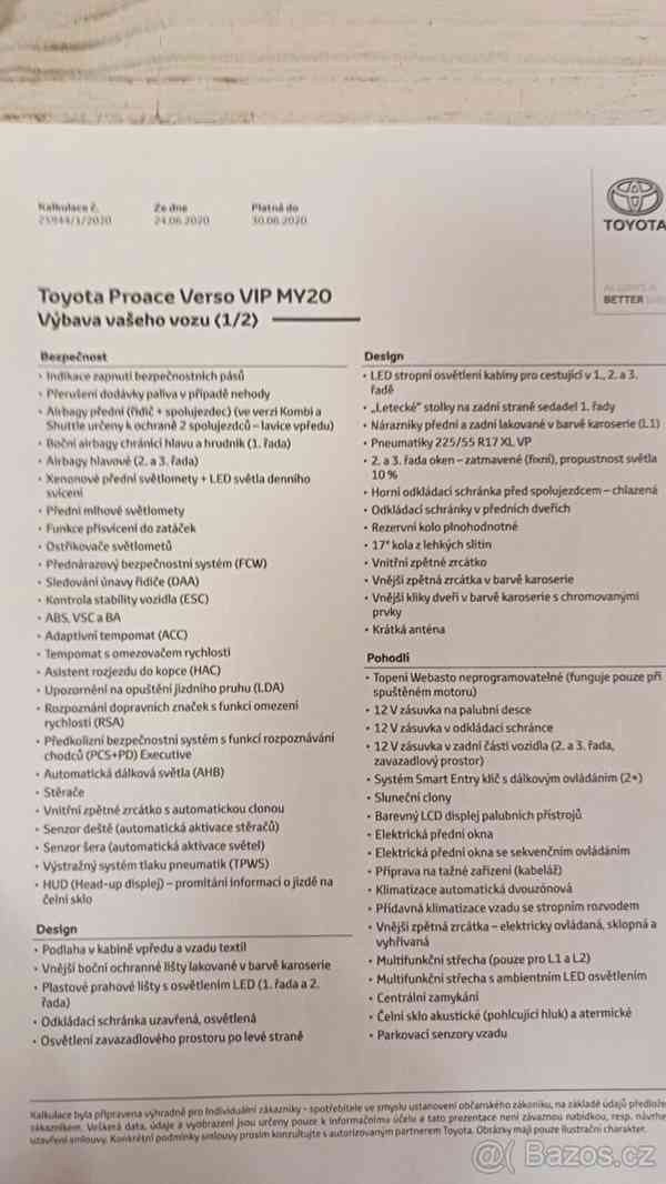 Toyota ProAce 2,0   L1, VIP, plná výbava - foto 20