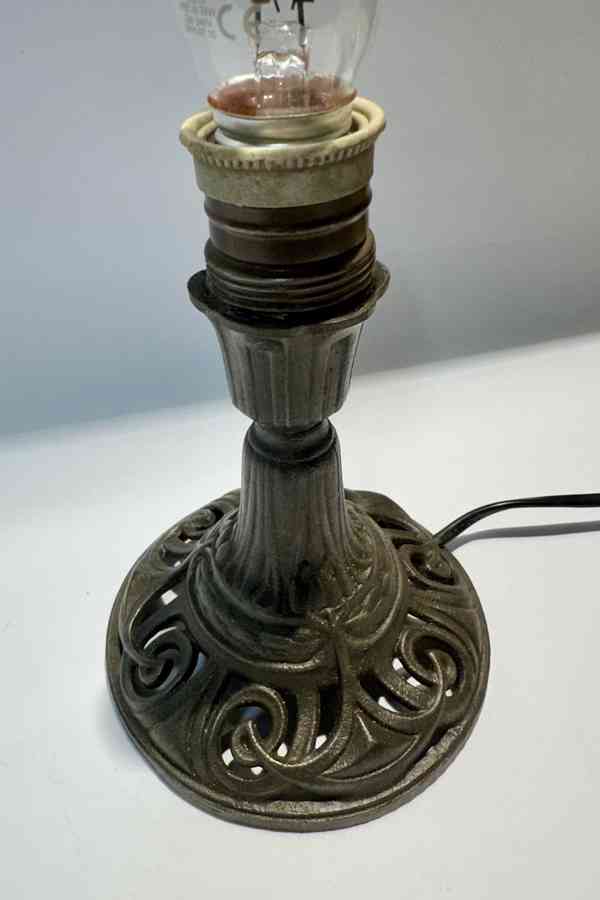 STARÁ elektrická lampa litina porcelán TOP! - foto 4