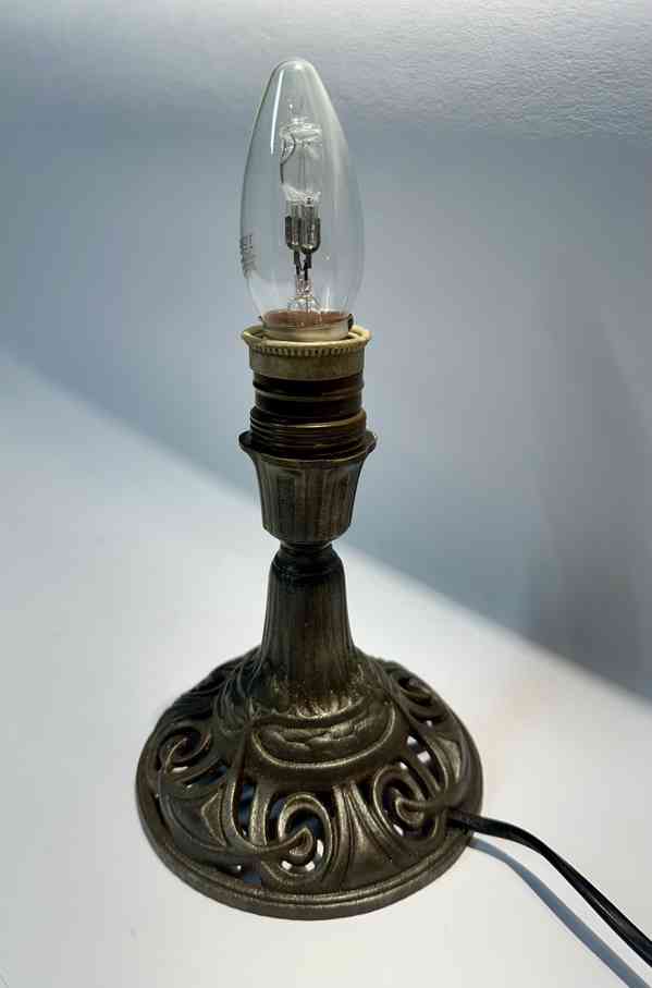 STARÁ elektrická lampa litina porcelán TOP! - foto 2