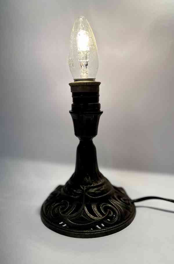 STARÁ elektrická lampa litina porcelán TOP! - foto 7