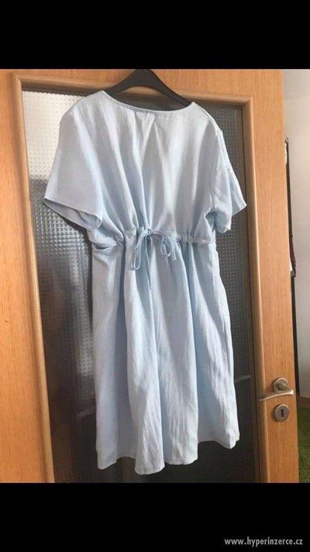Nové modré těhotenské šaty - foto 2