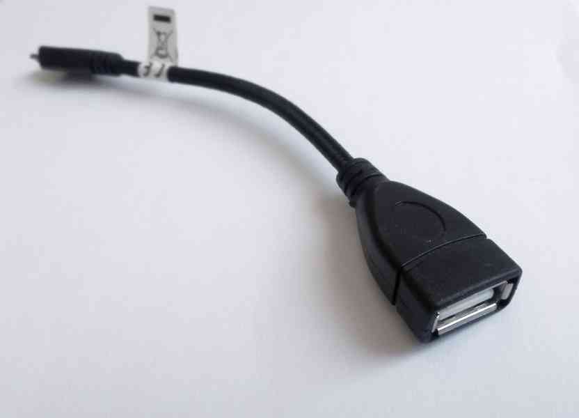 Kabel – redukce USB - USB mini. Délka 16 cm, nový - foto 3