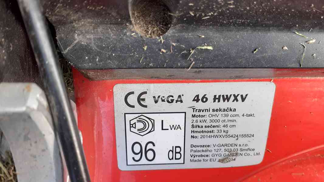 Benzínová VEGA 46 HWXV s pojezdem - foto 5