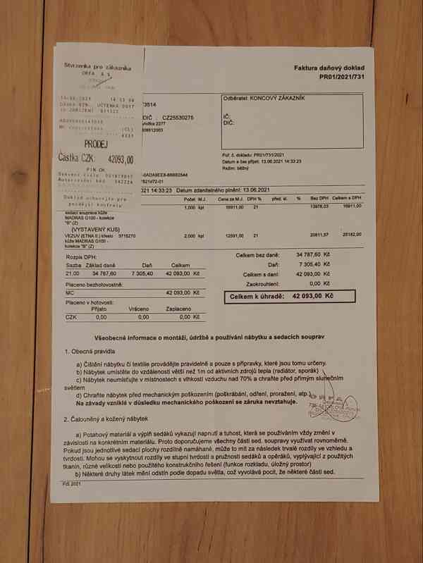 Prodám levně luxusní celokoženou sedací soupravu - foto 6