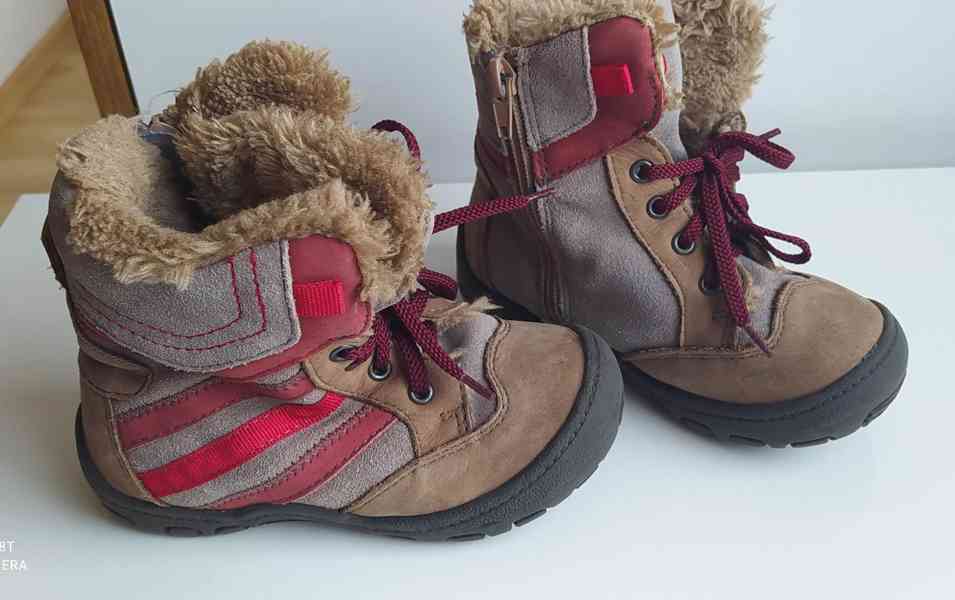 Kožené zimní boty vel 25, stélka 16,5 cm - foto 2