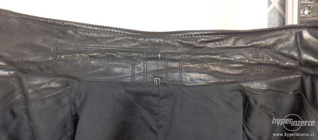 Kožená pánská bunda, černá - foto 5