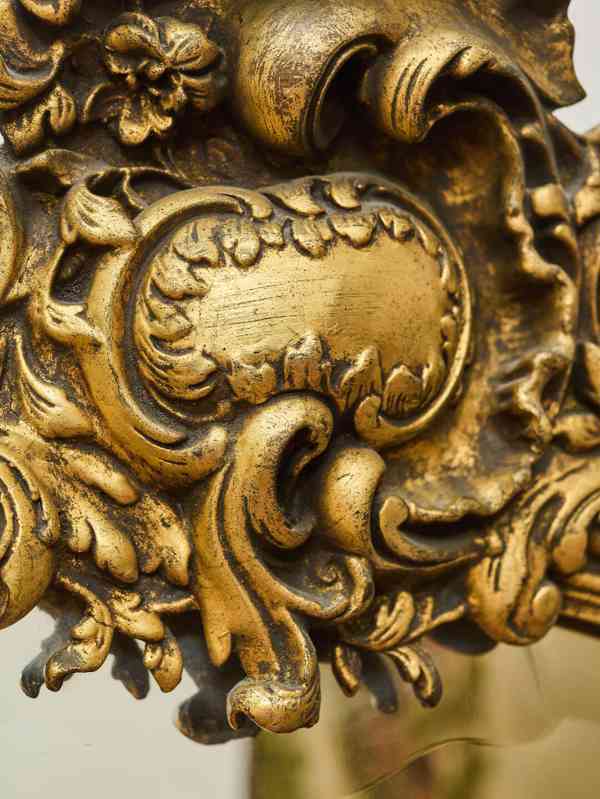 Velké zlacené zrcadlo s fasetou v rokokovém stylu V 199 cm - foto 7