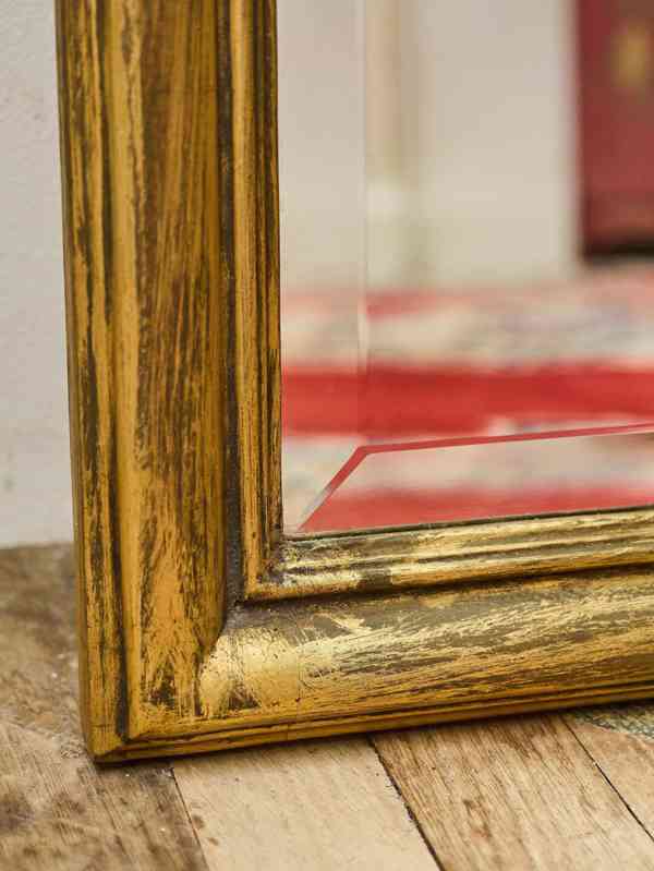 Velké zlacené zrcadlo s fasetou v rokokovém stylu V 199 cm - foto 9