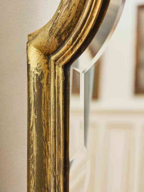Velké zlacené zrcadlo s fasetou v rokokovém stylu V 199 cm - foto 10