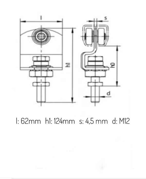 Kování ocelové dveřní, vratové HELM(Woelm) - foto 6