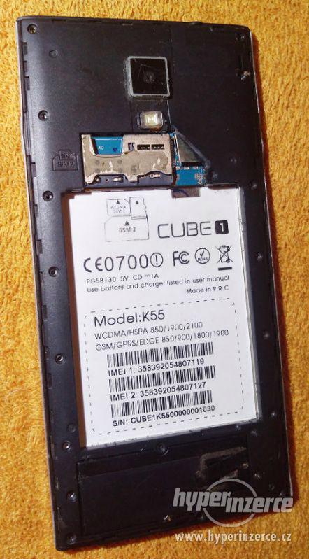 Mobil Cube1 K55 na 2 SIM - na náhradní díly nebo k opravě!!! - foto 4